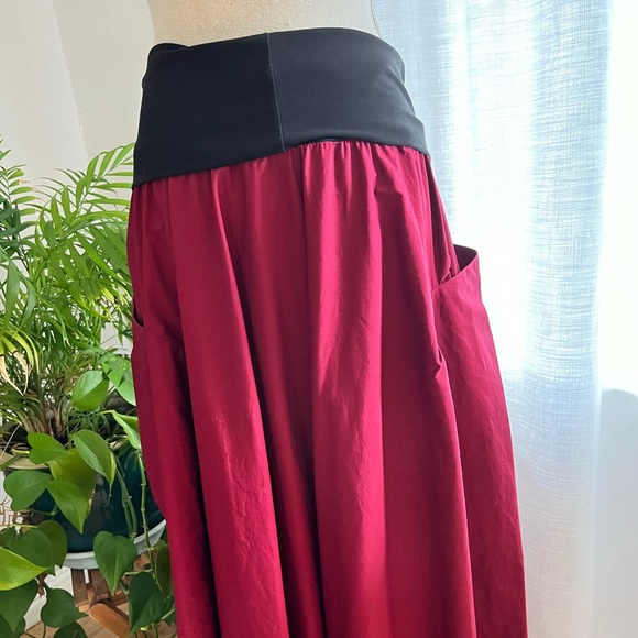 Berlin boutique skirt or pull up dress in red with patchwork accents - Picture 3 of 16